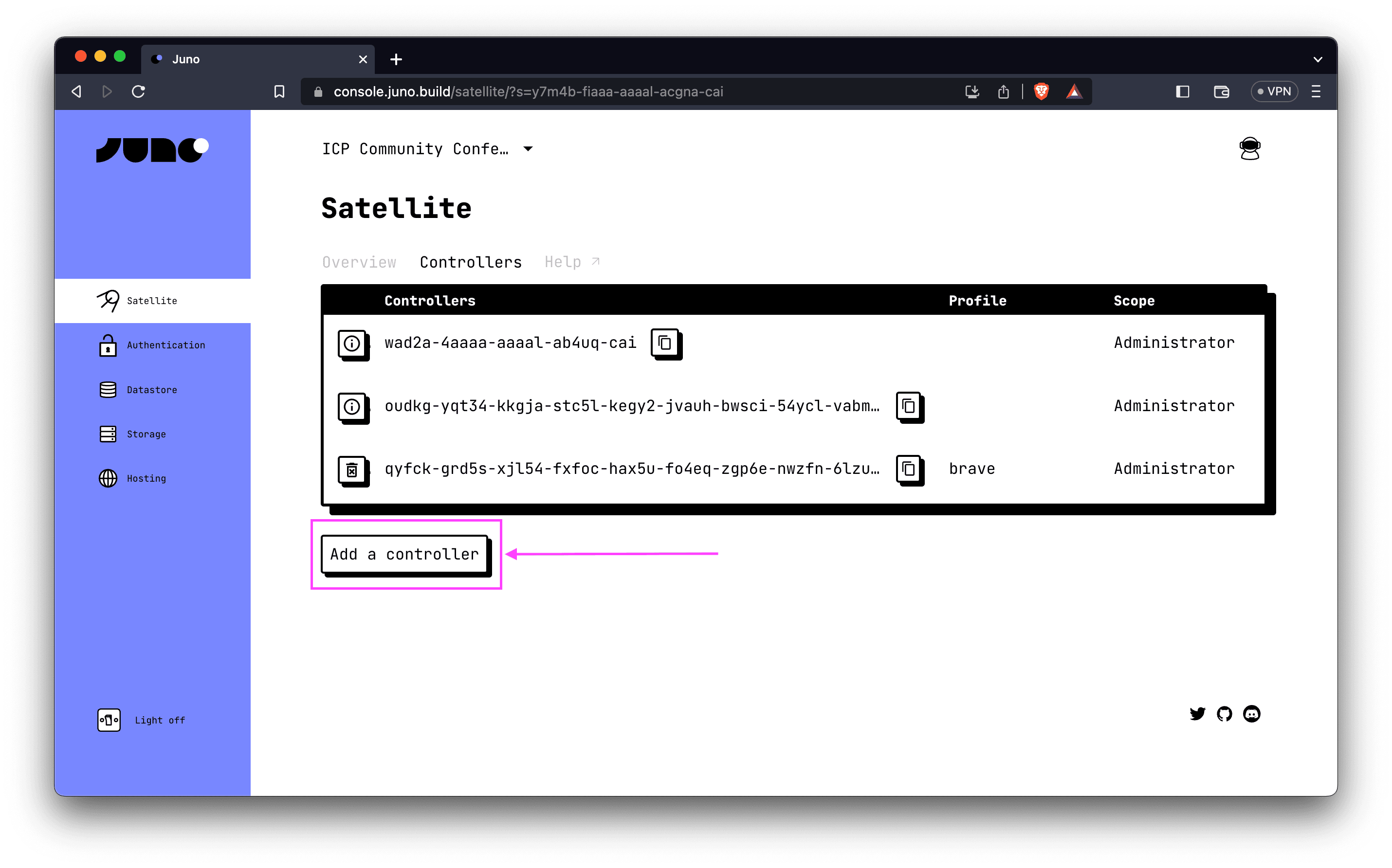 Add a controller screenshot