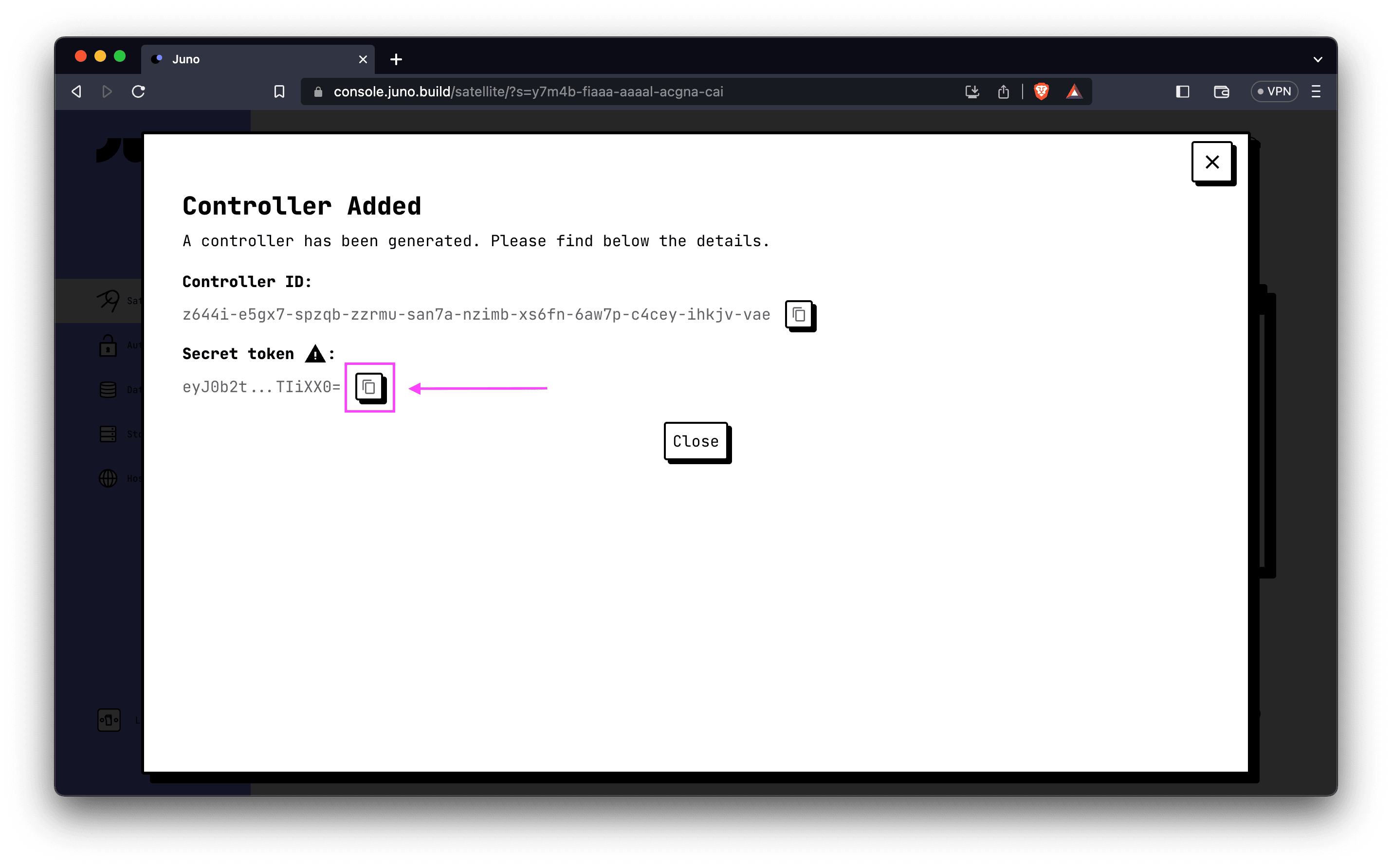 Copy a controller screenshot